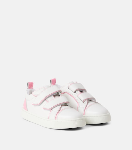 Christian Louboutin Kids 퍼니토 스크래치 레더 스니커즈