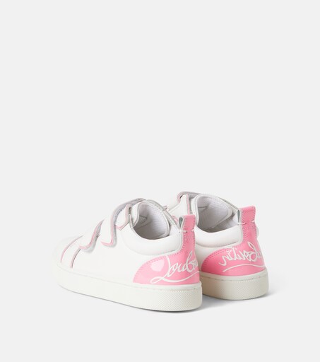 Christian Louboutin Kids 퍼니토 스크래치 레더 스니커즈
