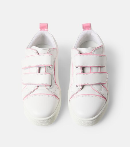 Christian Louboutin Kids 퍼니토 스크래치 레더 스니커즈