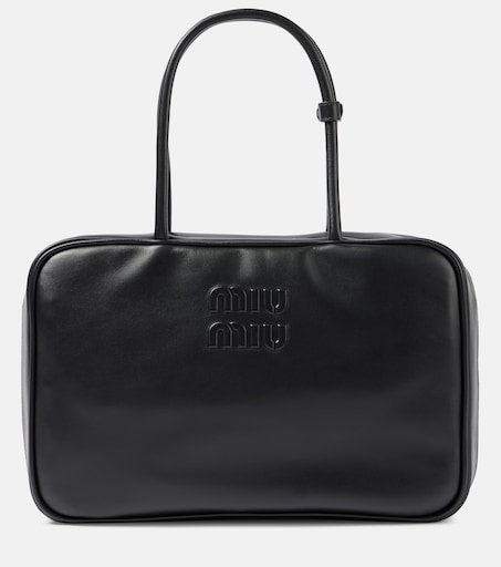 Medium leather tote bag
