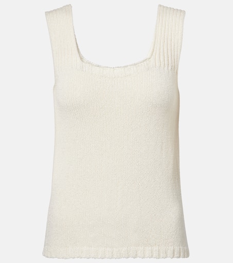 【送料&関税込】Maison KitsunAC White Cotton Knitwear Jacquard crew neck knit - Regenerative Organic Certified