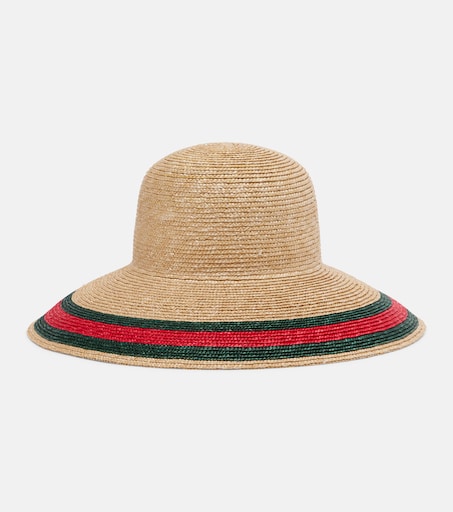 Web Stripe woven sun hat in beige - Gucci | Mytheresa display picture 1