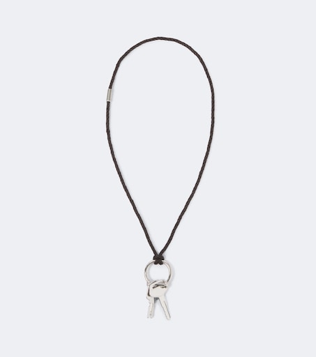 Leather pendant necklace in silver - Lemaire | Mytheresa