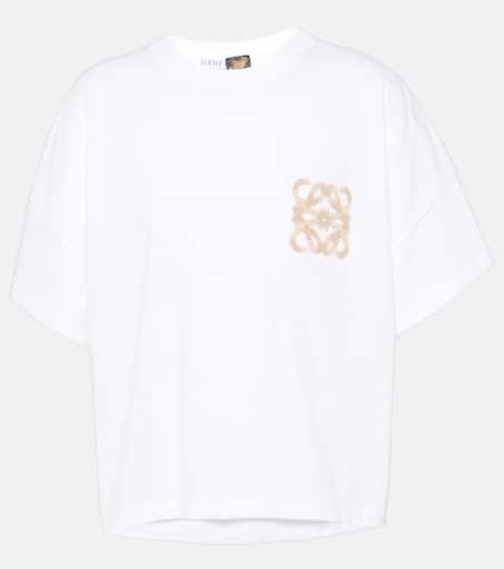 LOEWE Paula's Ibiza printed cotton jersey T-shirt アートT Paula's Ibiza printed cotton jersey T-shirt in brown - Loewe