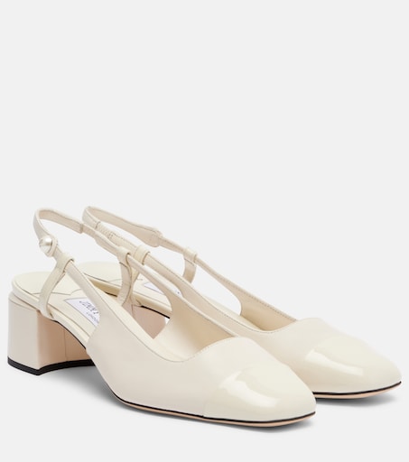 Ivy さん専用.5 Elisa 45 leather slingback pumps in white - Jimmy Choo | Mytheresa