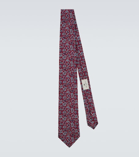 Etro Paisley silk twill jacquard tie