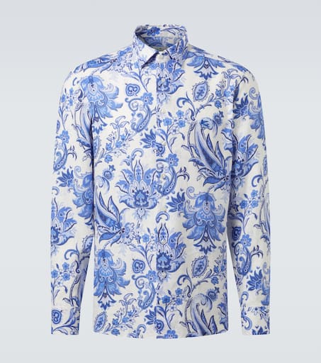 シャツ Etro Floral Paisley Printed Poplin Shirt ETRO paisley-print Poplin Shirt | Blue | FARFETCH