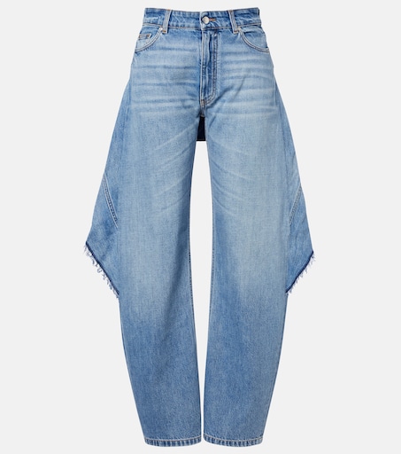 Paneled barrel-leg jeans in blue - Stella Mc Cartney | Mytheresa