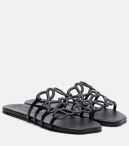 Paula's Ibiza Petal Anagram leather slides