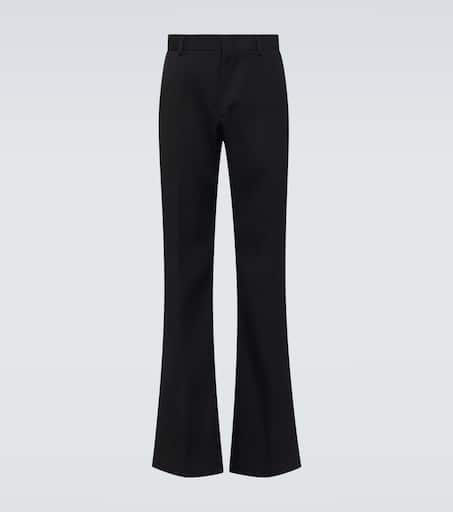 パンツ Valentino Straight Wide-Leg Virgin Wool Pants Virgin wool wide-leg pants in black - Valentino | Mytheresa