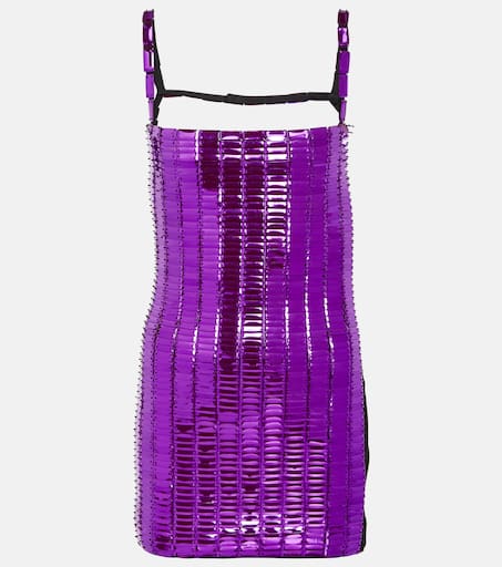 Rue sequined minidress in purple - The Attico | Mytheresa