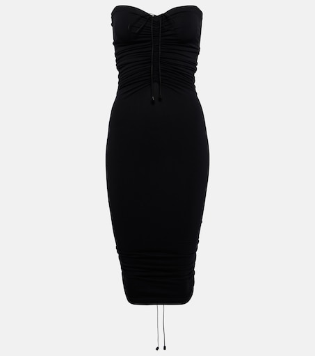Fatal ruched strapless minidress in black - Wolford | Mytheresa