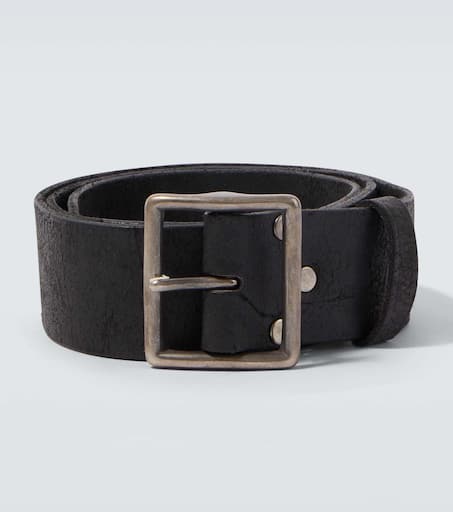 Jones distressed leather belt in black - RRL | Mytheresa