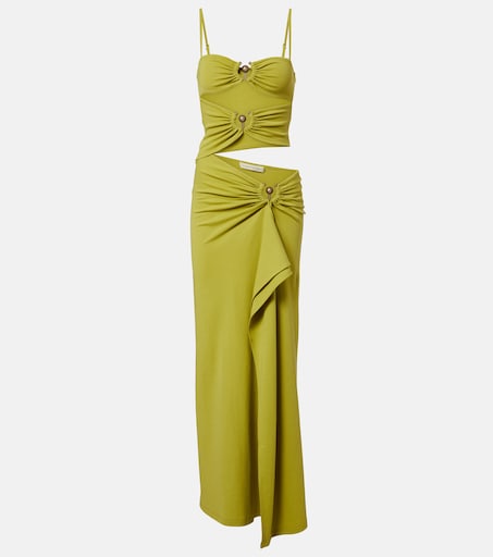 christopher esber green knit dress Christopher Esber Slashed Knit Sunray Strapless Dress main image 0