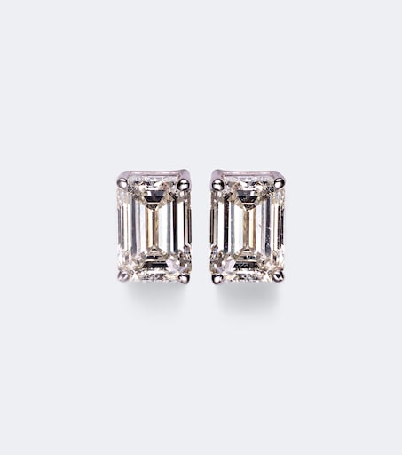 18kt white gold earrings with diamonds