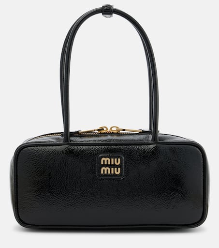 ショルダーバッグ・ポシェット Miu Miu BLACK LEATHER BEAU TOP HANDLE BAG Black Leather Beau Bag | Miu Miu