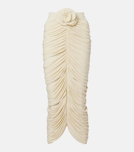 ミニスカート MAGDA BUTRYM SS25 '02' skirt (142525 BEIGE) Crepe rose mini skirt in cream