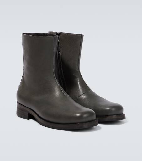 Camion Leather Ankle Boots in Grey - Our Legacy | Mytheresa