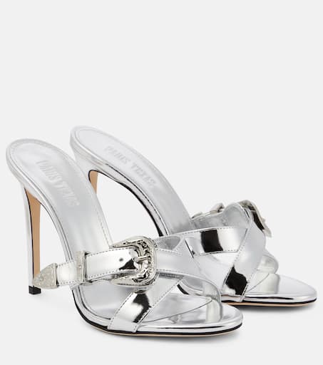 サンダル・ミュール PARIS TEXAS SS25 MARIA MULE T.75 (PX1611 XNPPS EBONY) Mules in ebony leather - Paris Texas – Paris Texas US