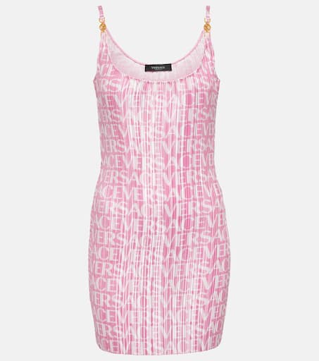 【Versace】メデューサ '95ロゴ plisseミニドレス Medusa '95 logo plissé minidress in multicoloured - Versace