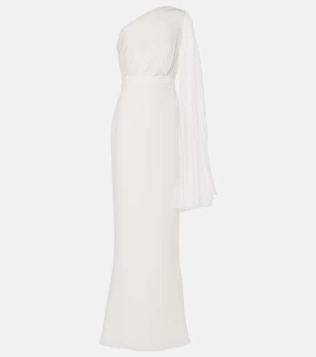 【Max Mara】LORENA◆シフォン＆キャディ◆ブライダルドレス Bridal Lorena chiffon and cady gown in white - Max Mara