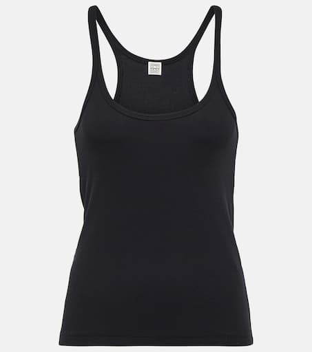 トップス ANDMARY Cotton ribbon tank black Cotton ribbon tank