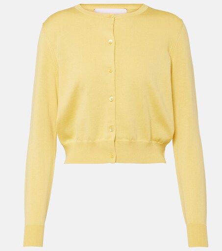 Cardigan aus Seide und Baumwolle in Gelb - Carolina Herrera 