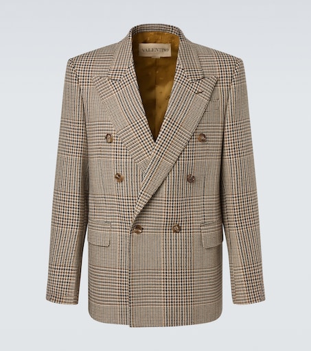 Valentino Prince of Wales check virgin wool blazer