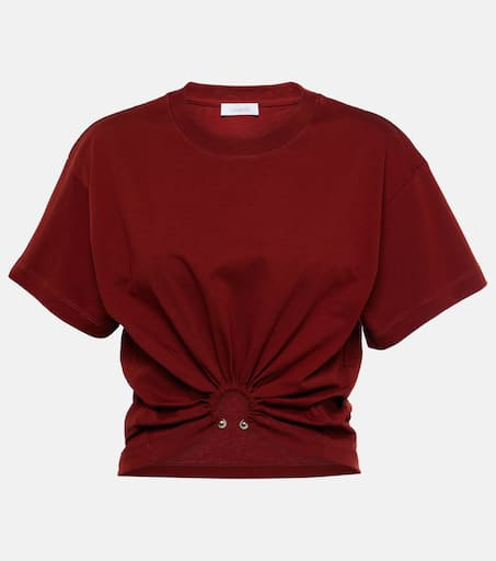 Tシャツ・カットソー Rabanne Red Viscose Pleated Top P00932307.jpg