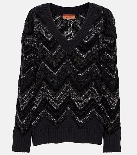 MISSONI 売れ筋商品|||ミッソーニ ニット&セーター アウター レディース Turtlenecks Black ミッソーニ レディース ニット・セーター アウター Turtleneck Black