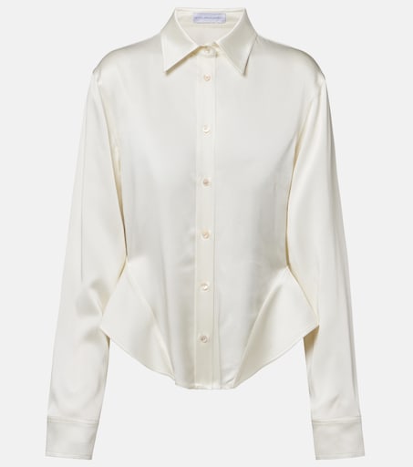 Peplum satin shirt in white - Stella Mc Cartney | Mytheresa