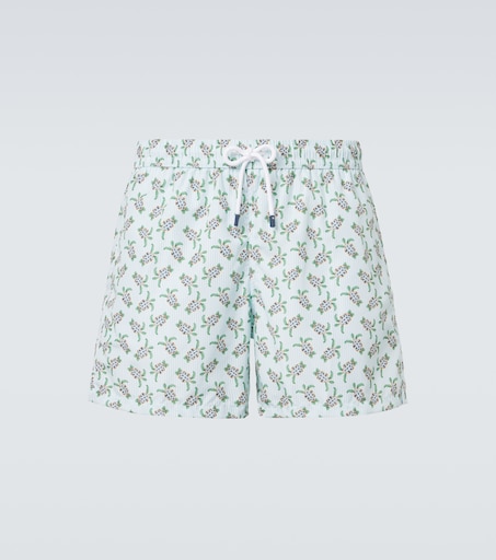 Madeira printed swim trunks in green - Fedeli | Mytheresa