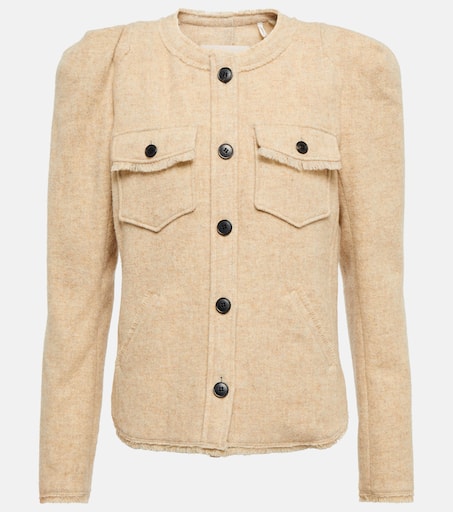 Nelly wool-blend jacket in beige - Marant Etoile | Mytheresa