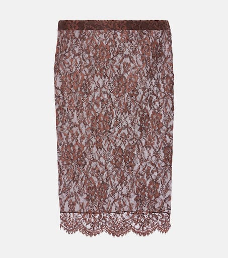 スカート SAINT LAURENT BROWN SILK SKIRT Saint Laurent Brown Silk Skirt (Saint Laurent/スカート