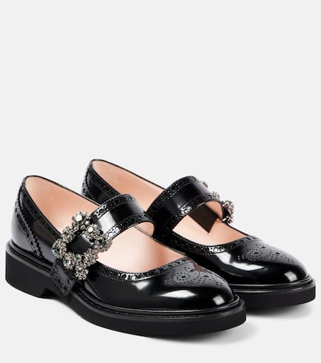 Viv' Rangers patent leather Mary Jane flats in black - Roger