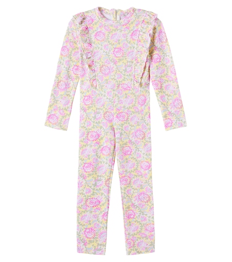 Linette floral ruffled bathing jumpsuit in multicoloured - Louise