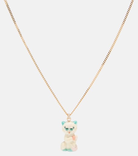 【Valentino】Le Chat De La Maison ネックレス猫チャーム正規品 ル シャ デ ラ メゾン ナイロン X メタル ネックレス for メンズ