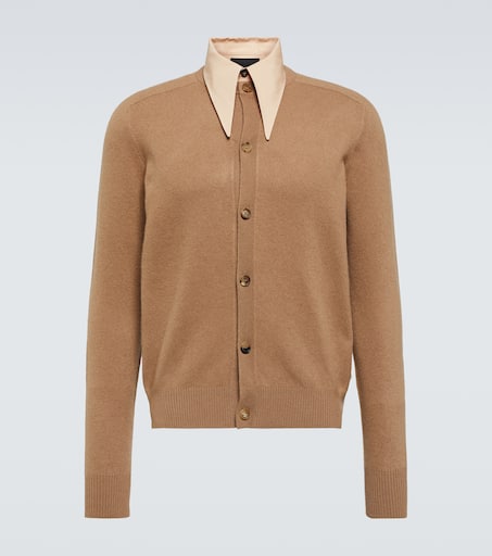 トップスその他 Prada Camel-coloured cardigan in cashmere Camel Brown Cashmere cardigan | PRADA