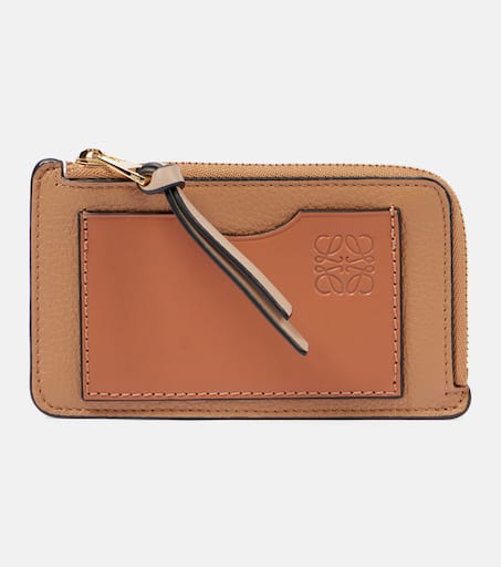 Leather card holder in brown - Loewe | Mytheresa