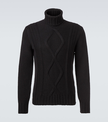 Brunello Cucinelli Cable-knit cashmere turtleneck sweater
