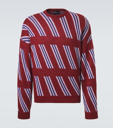 Archivio wool, cashmere, and silk sweater in red - Giorgio Armani
