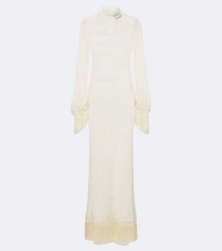 New Mexico fringed cotton maxi dress