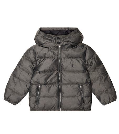 Quilted down jacket in grey Polo Ralph Lauren Kids Mytheresa