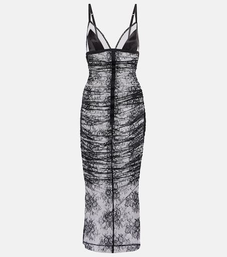 Lace slip dress in black - Dolce Gabbana | Mytheresa