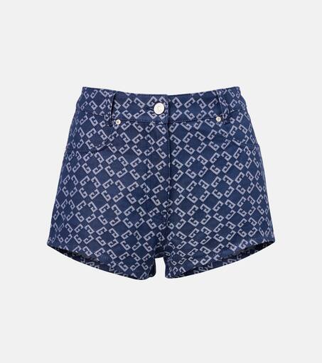 Monogram 72 denim shorts in blue - Givenchy | Mytheresa