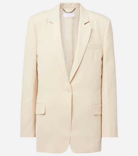 【関税&送料込】Stella Mccartney Ivory Viscose Blend Blazer Oversized blazer in white - Stella Mc Cartney | Mytheresa