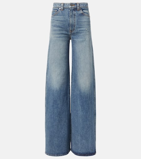 デニム・ジーパン KHAITE Woman Jeans Blue 1032916010 010 Blue 'The Hewitt' Jeans by KHAITE on Sale