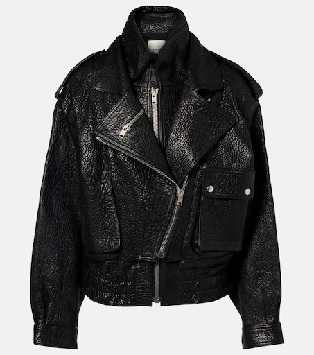 Aneli leather biker jacket in black - Isabel Marant | Mytheresa