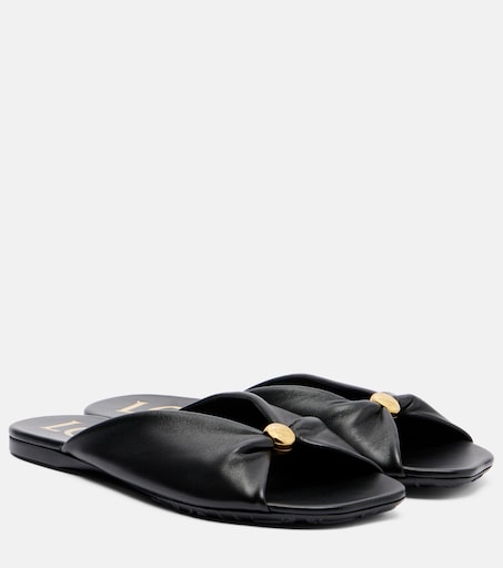 Paula's Ibiza Pebble leather slides