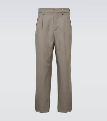 【関税&送料込】Ami Paris Wide Lime-Coloured Wool Trousers Ami Paris Wide lime-coloured wool trousers | TheDoubleF